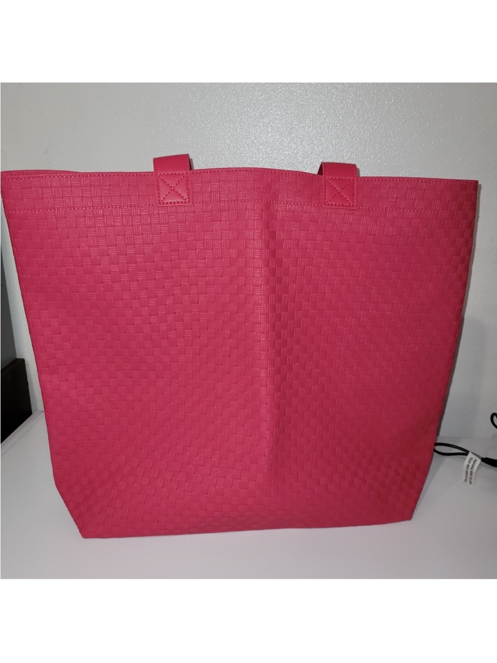 BBW Pink Woven Tote Bag